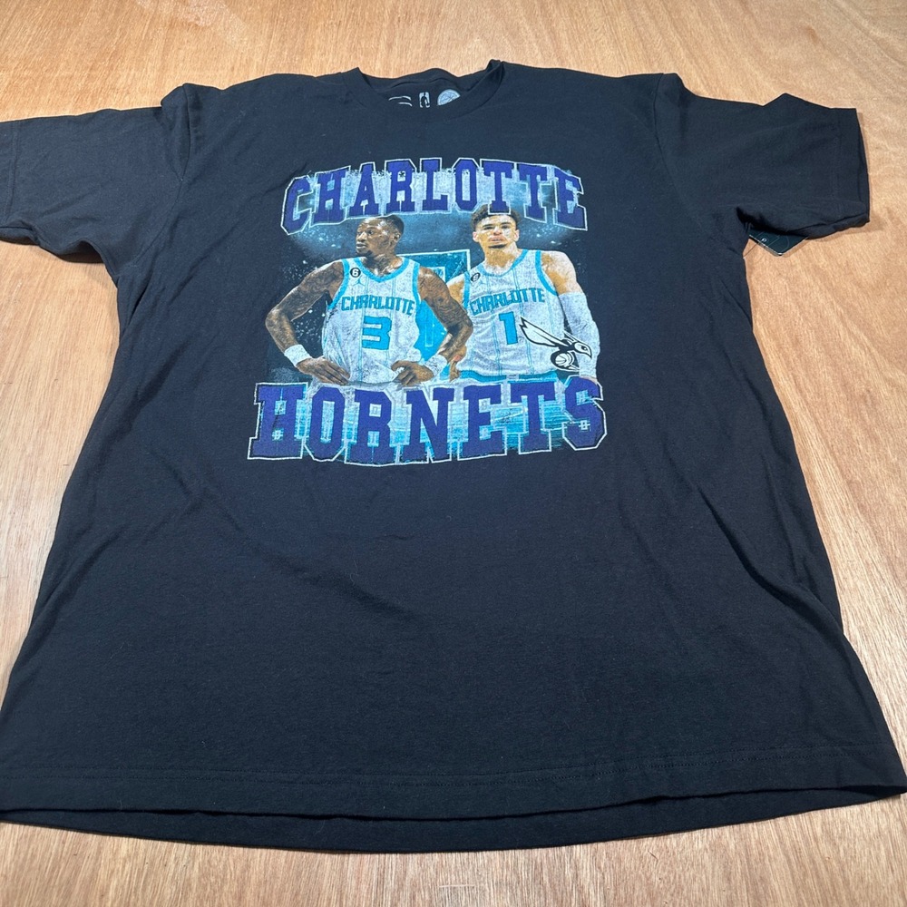 Stadium Essentials Charlotte Hornets Black T-Shirt Men XL LaMelo Ball Rozier NBA
